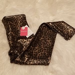 SPANX Leopard Faux Leather Legging